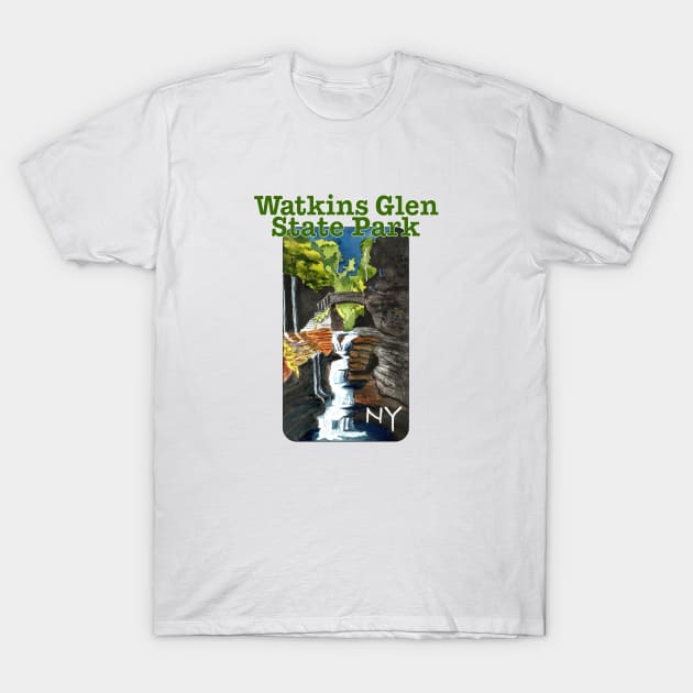 Watkins Glen State Park, New York T-Shirt by MMcBuck